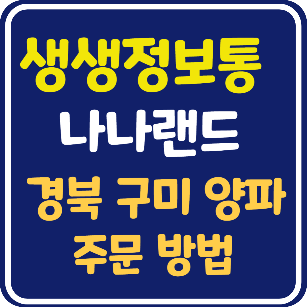 생생 정보통 경북 구미 양파 주문 방법 (나나랜드)
