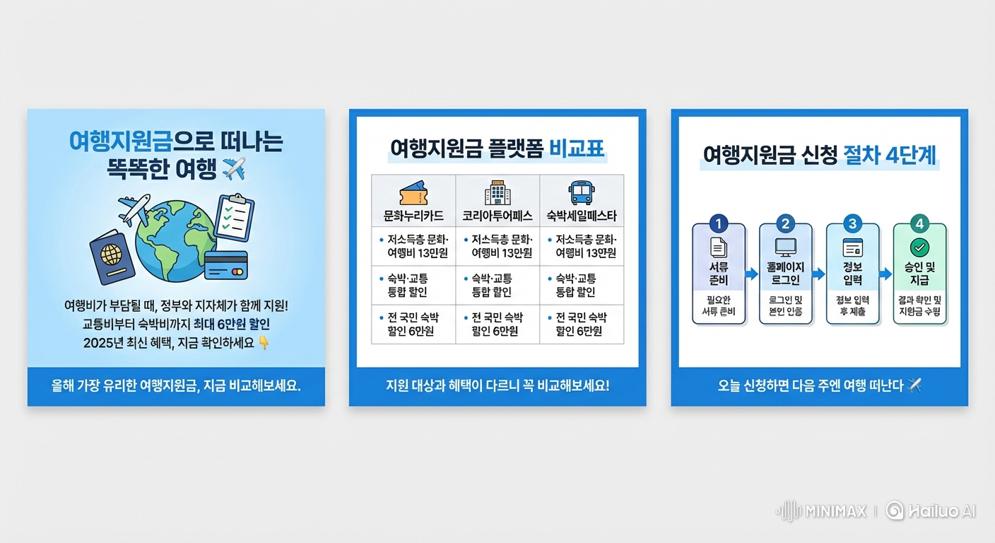 여행지원금 사이트 비교