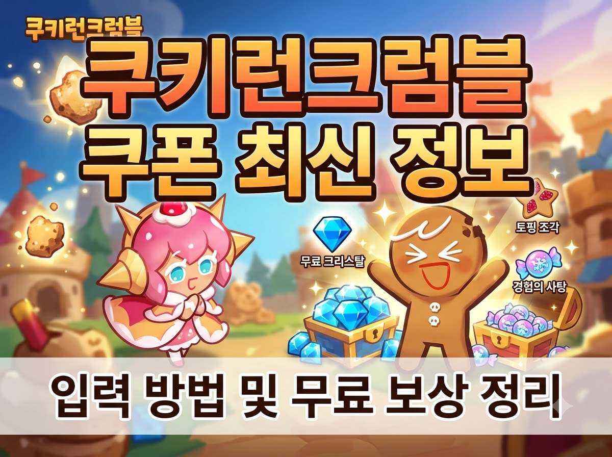 쿠키런크럼블 쿠폰 최신 정보 및 입력 방법 정리