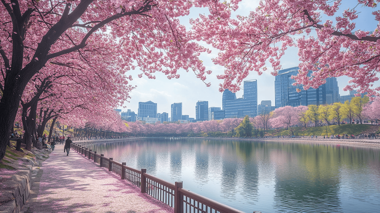 석촌호수 벚꽃길