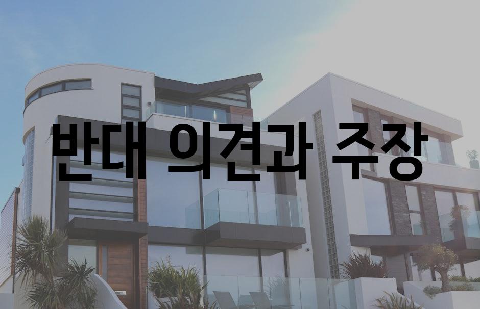 반대 의견과 주장