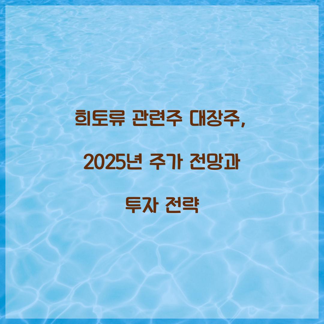 희토류 관련주 대장주