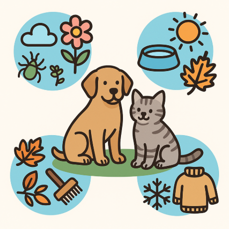 반려동물의 사계절