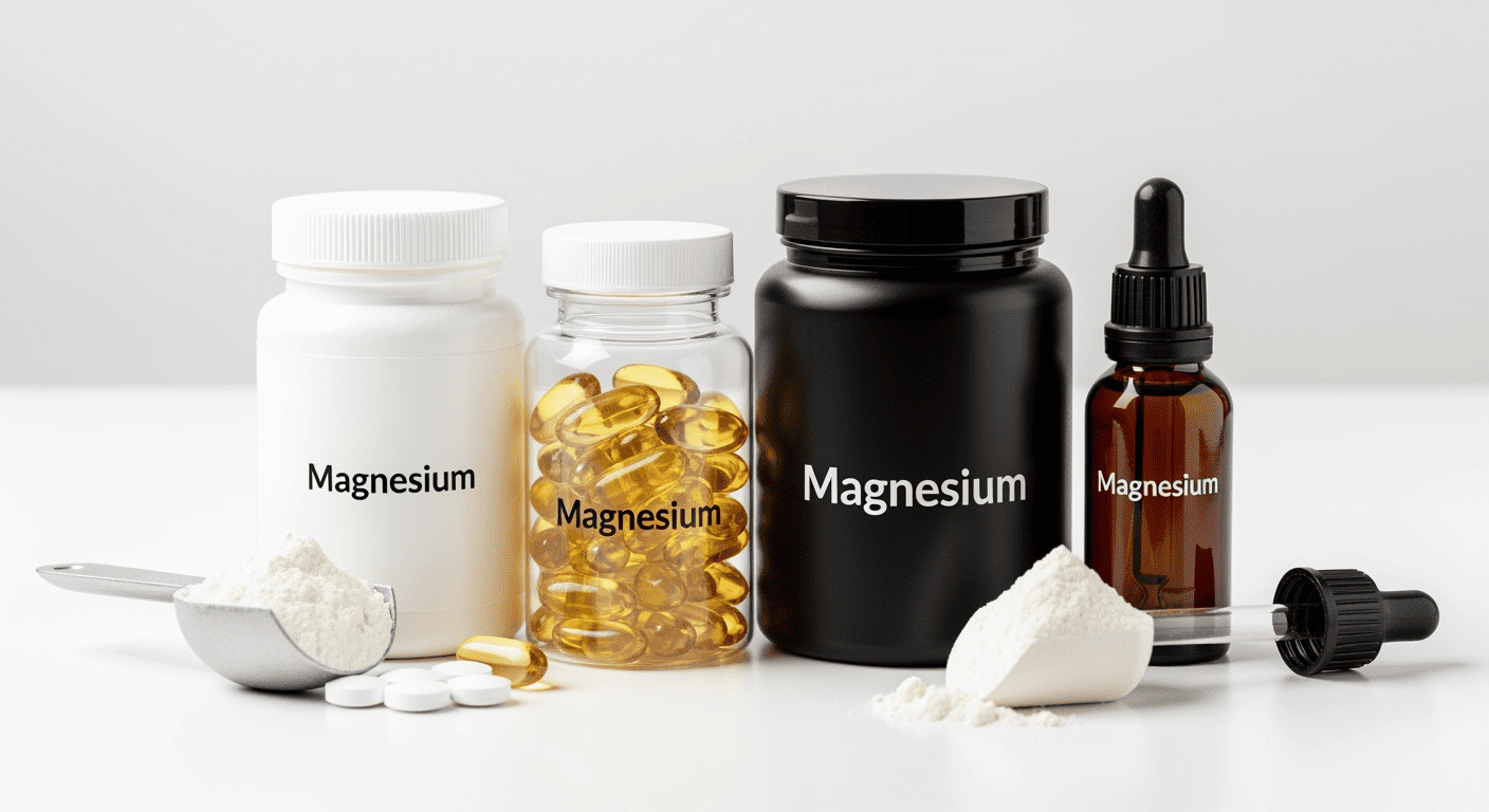 시중에서 판매되는 다양한 마그네슘 제품들
