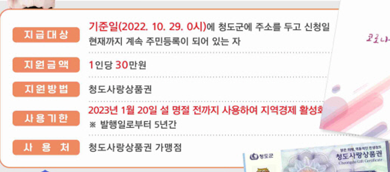 청도군 재난지원금 신청