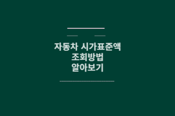 자동차 시가표준액