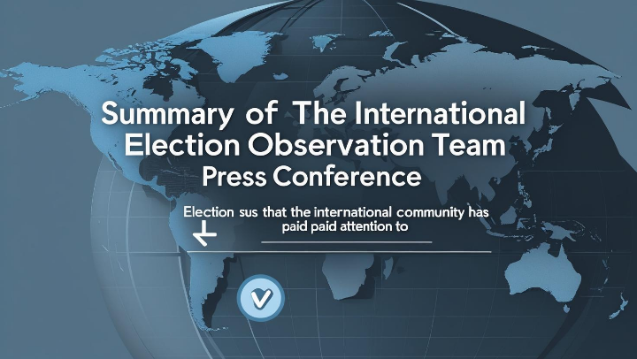 세계 지도와 돋보기 아이콘이 함께 배치된 국제 선거 감시단 관련 이미지