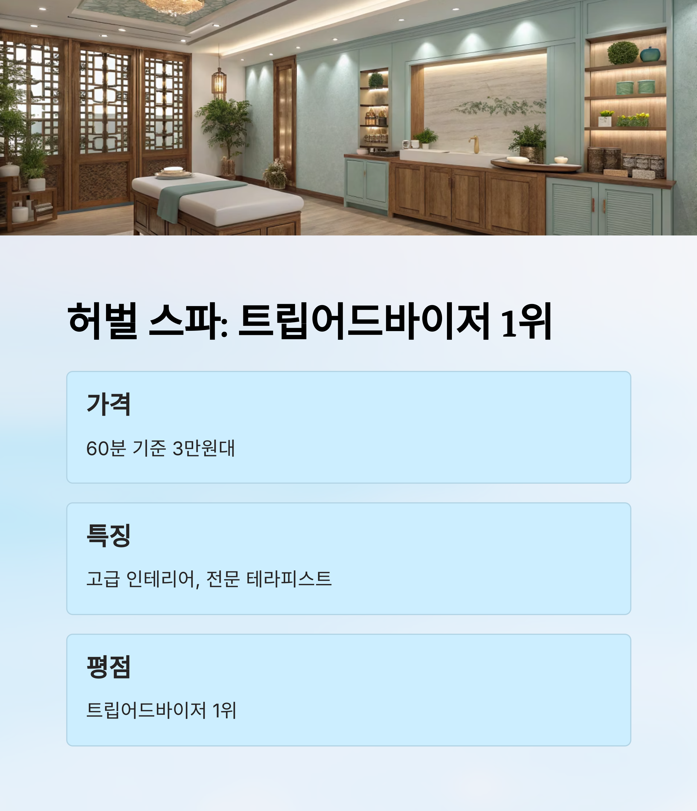 허벌스파 : 트립어드바이저 1위