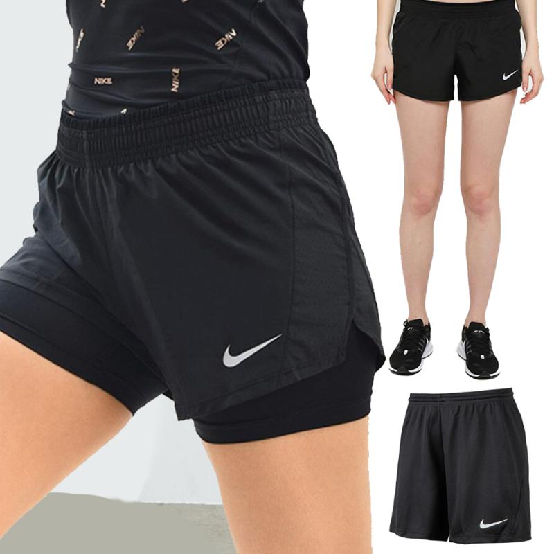 나이키반바지여성 투인원 우븐쇼트 2in1숏팬츠 속바지타이즈내장 여름트레이닝복하의 헬스쇼트