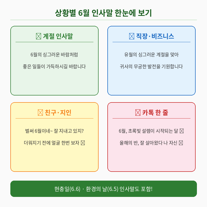 2026 6월 인사말 문구 관련 포스터 이미지