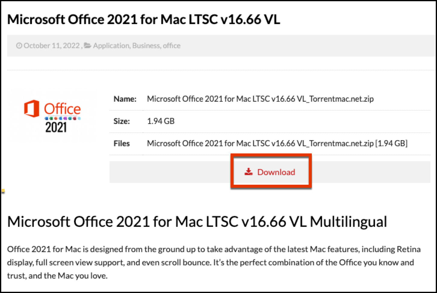 맥용 오피스 다운로드