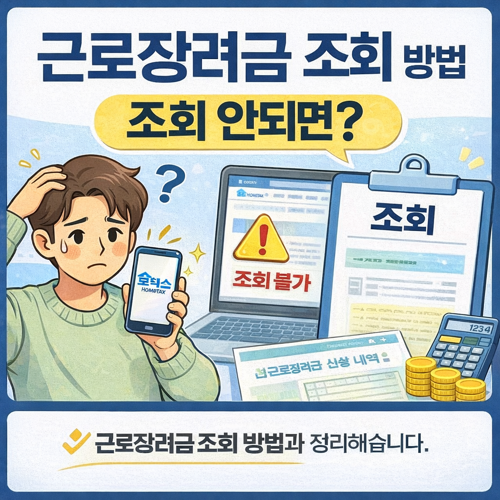 근로장려금 조회 방법과 조회 안될 때 해결 방법 안내