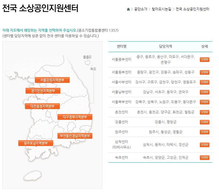 전국 소상공인지원센터