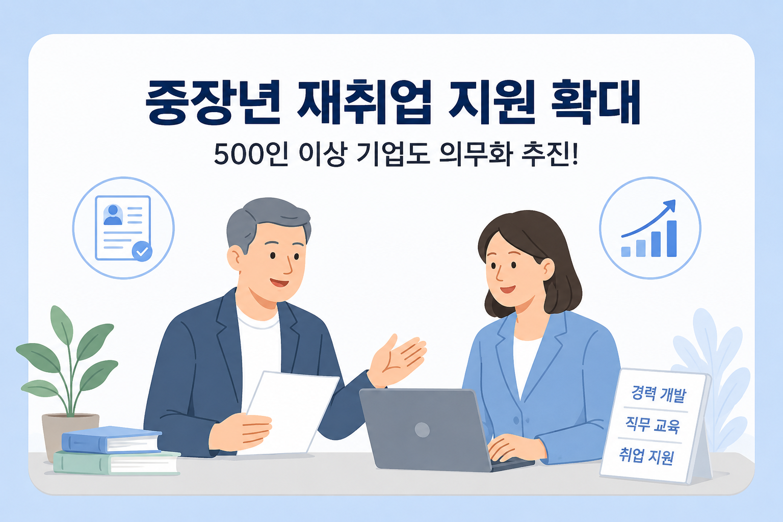 중장년 재취업 지원 확대&hellip;500인 이상 기업도 의무화 추진된다