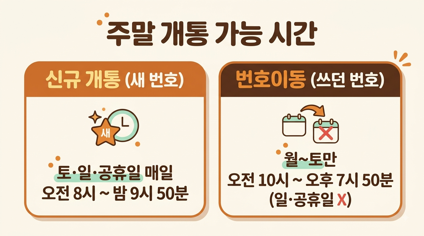 선불폰 주말 개통, 토요일 일요일에도 되나요? 개통 시간과 순서 정리