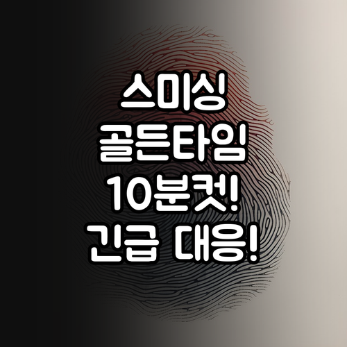 스미싱 피해 발생 시 골든타임 대응 ..