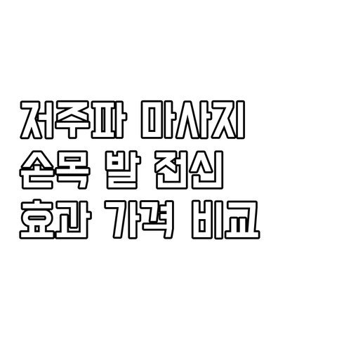 손목 발 전신 저주파 마사지기 추천 ..