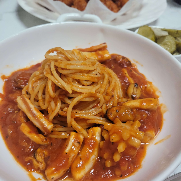 마늘&양파 토마토 스파게티 완성
