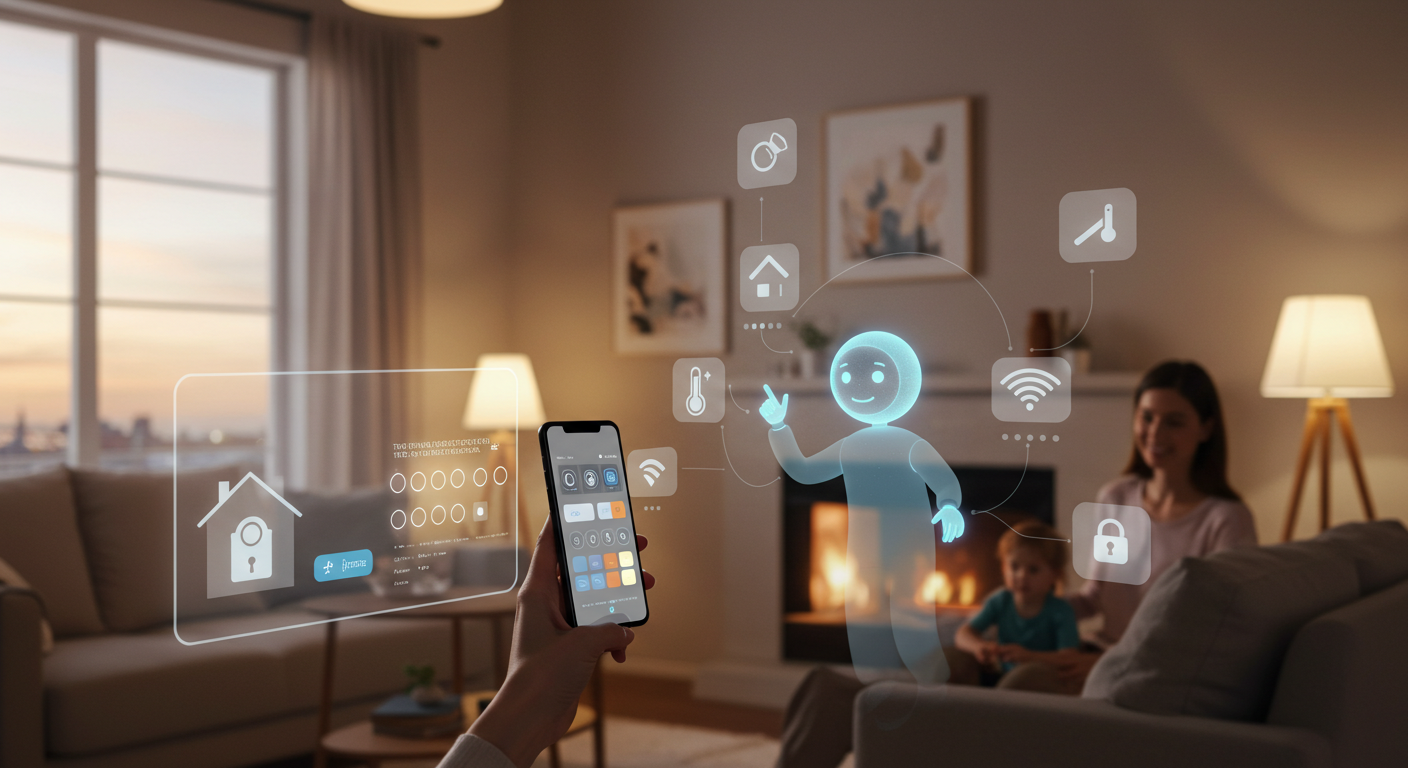 스마트홈 속 AI 홈 에이전트 이미지