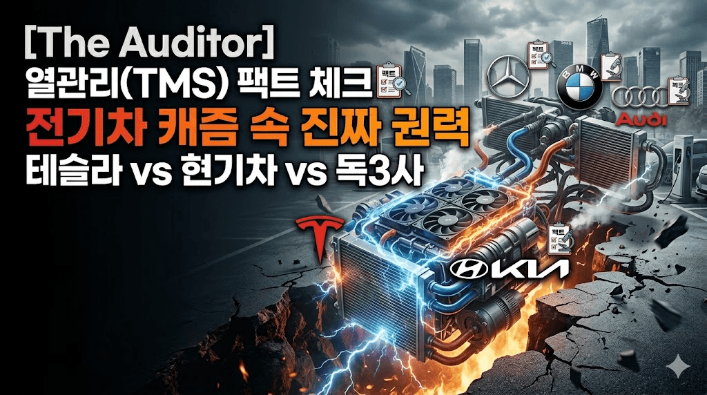 [The Auditor] 전기차 캐즘 속 진짜 권력: 테슬라 vs 현기차 vs 독3사 열관리(TMS) 팩트 체크