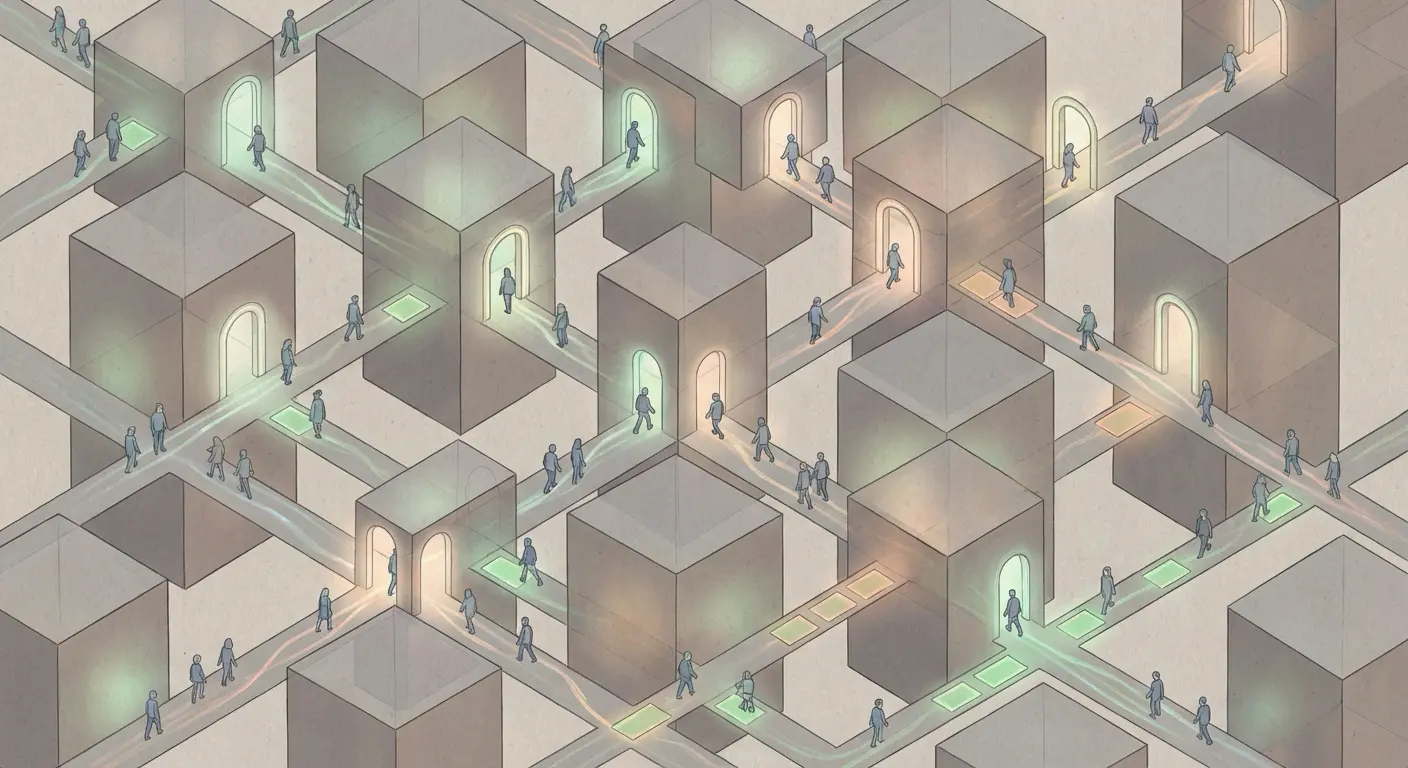 An illustration showing society structured like the Prisoner&rsquo;s Dilemma