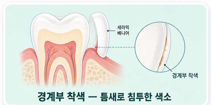 경계부 착색