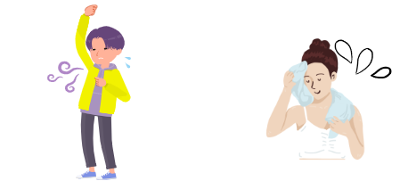 겨드랑이 얼굴 땀이 많이 나는 증상