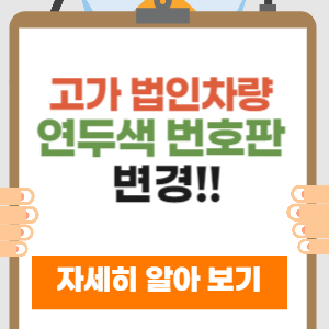 연두색 번호판 법인차