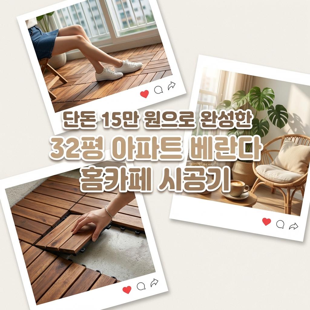 베란다 타일 덧방 이매동 한신 32평 셀프 비용 공개 솔직 후기