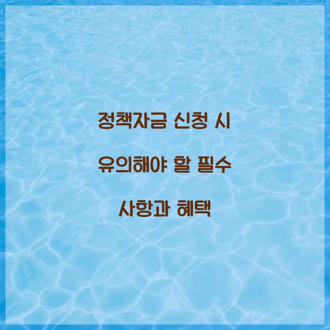 정책자금 신청