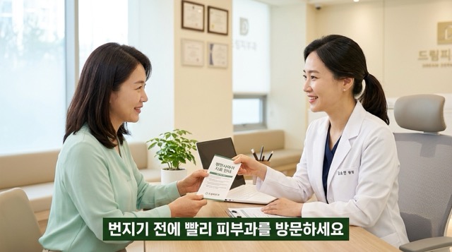 평편사마귀 피부과 전문의 상담 치료 권고 따뜻한 이미지