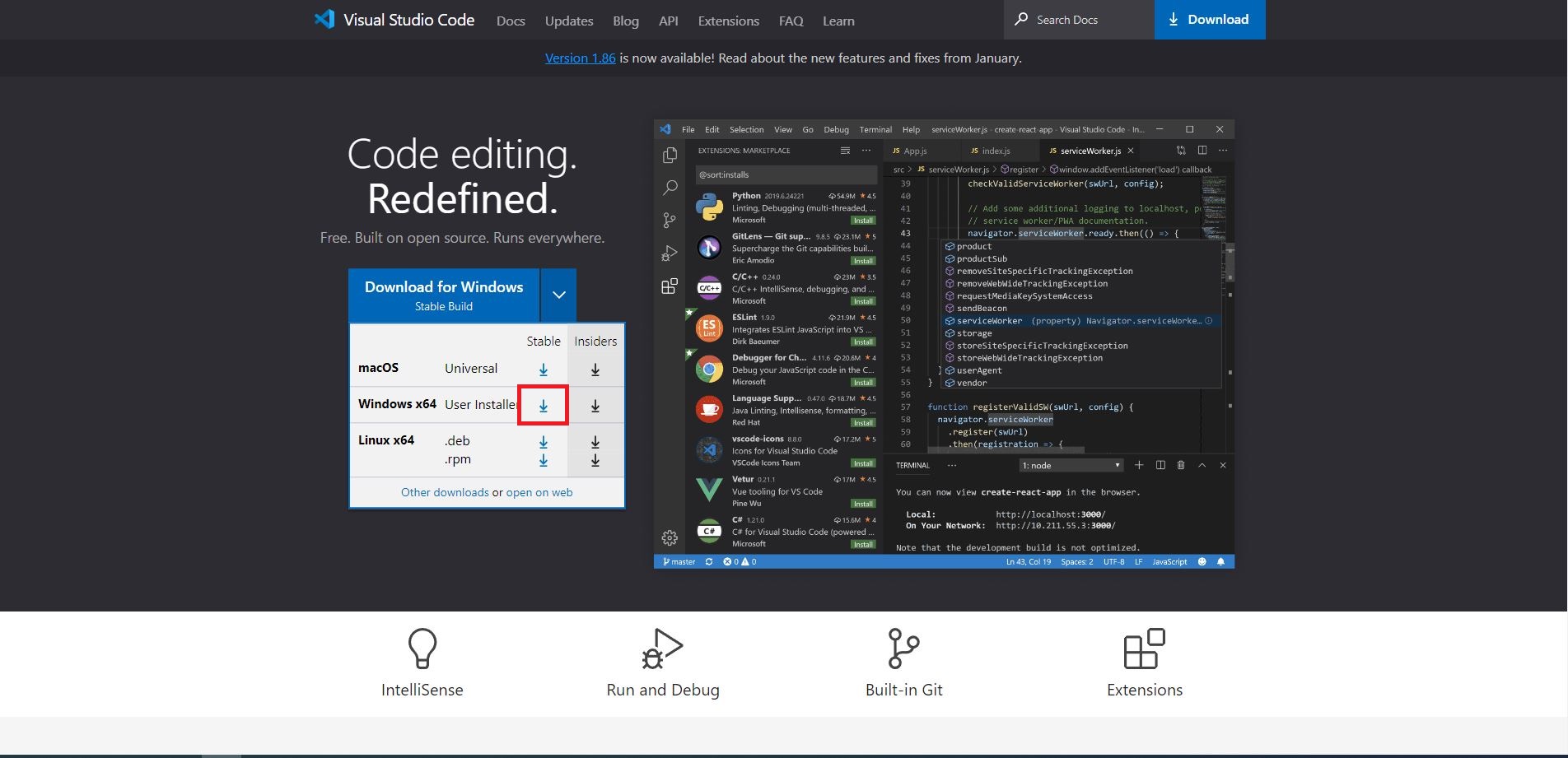 vscode 다운로드