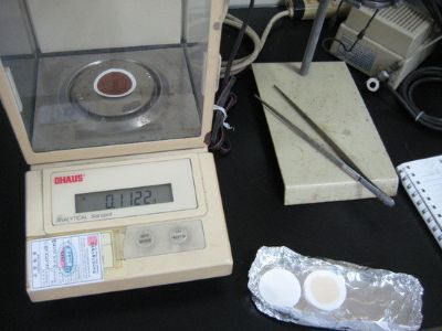 총 부유물질 측정 사진