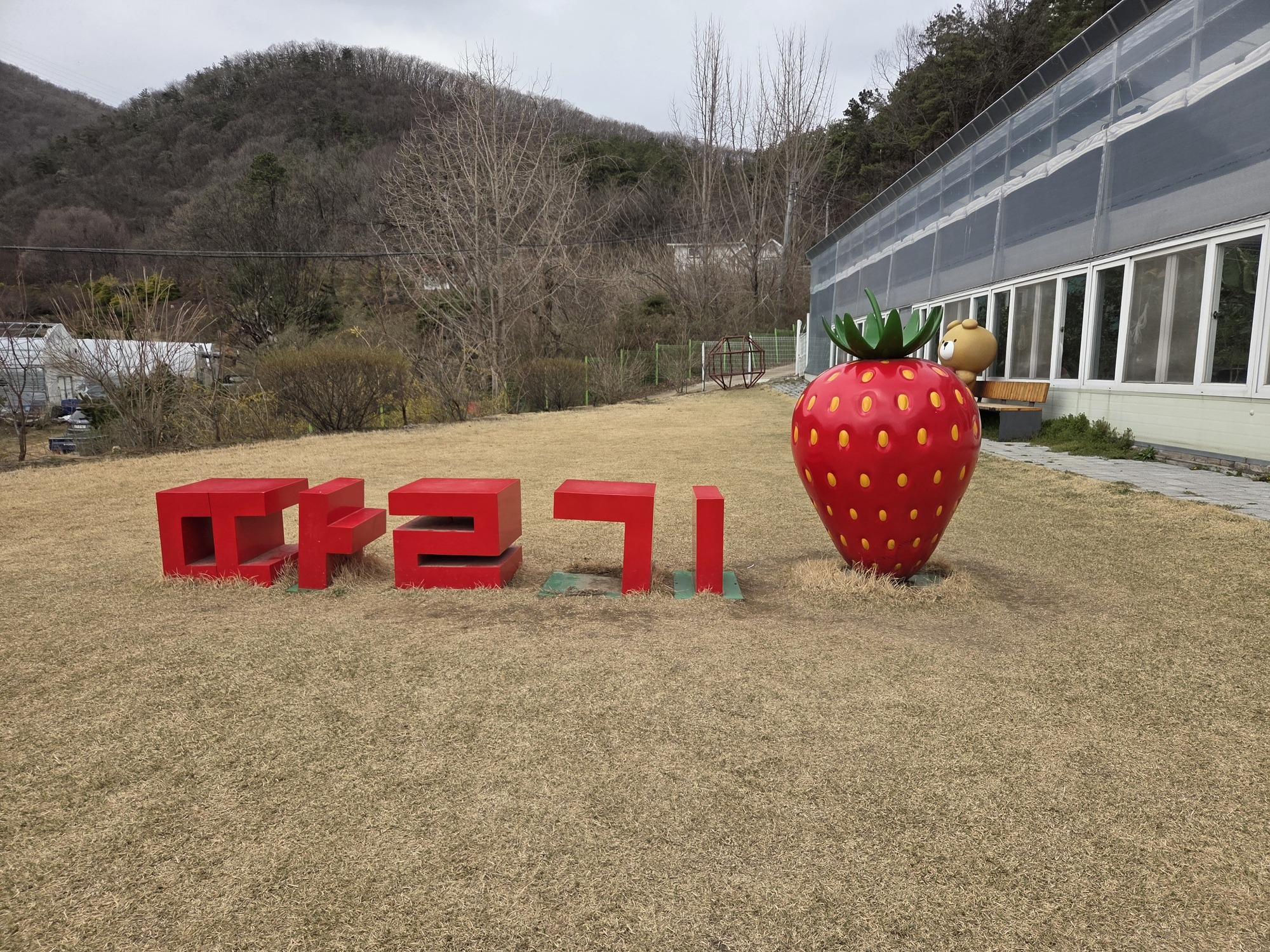 율봄식물원 딸기 포토스팟