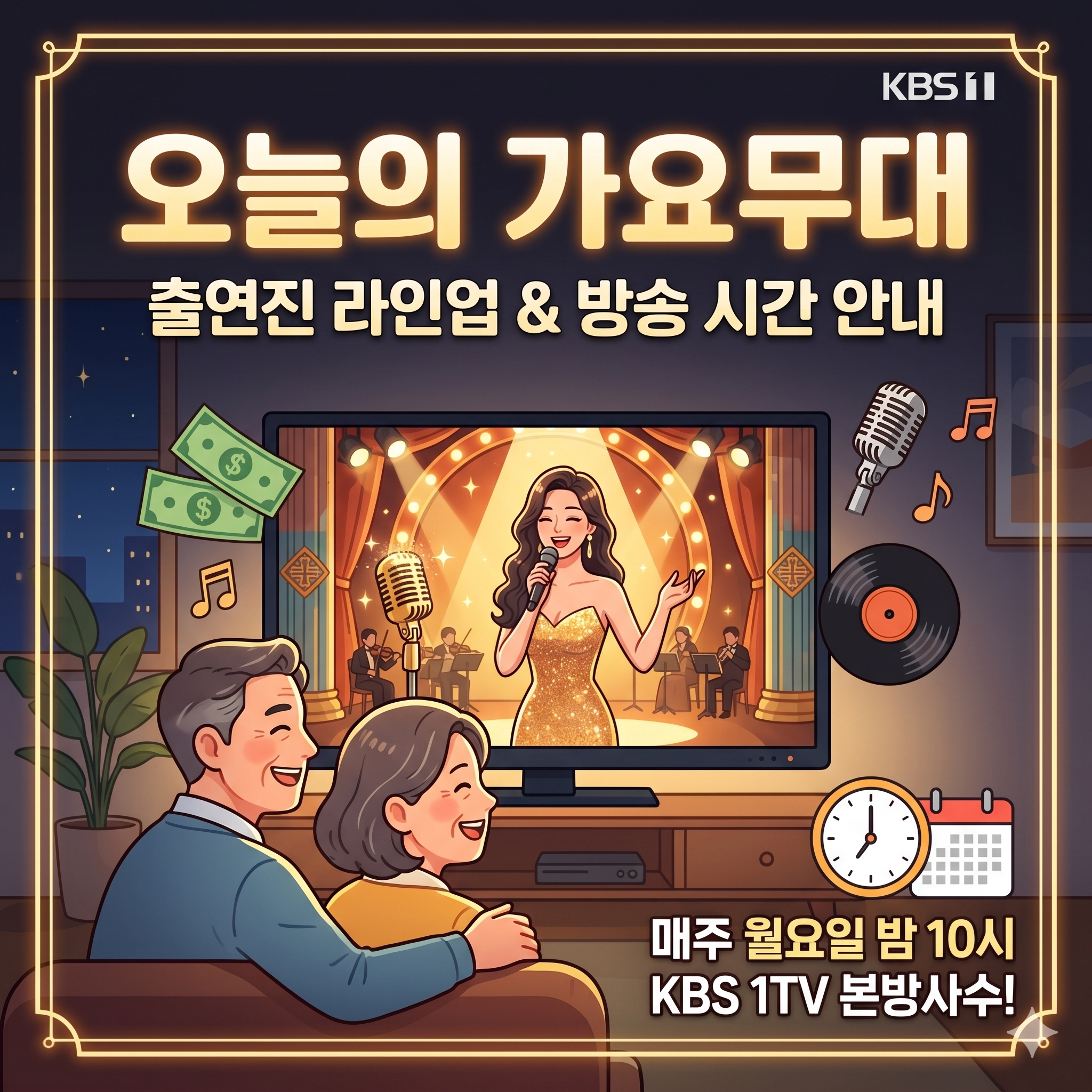 오늘의 가요무대 출연진 라인업 및 방송 시간 정보 안내
