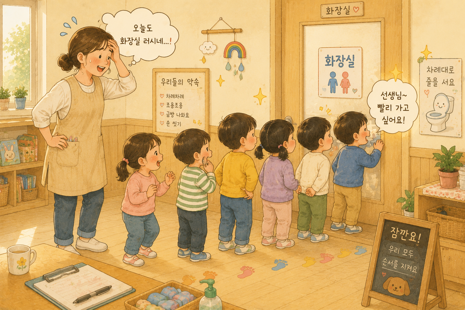 화장실 줄 서기 대소동