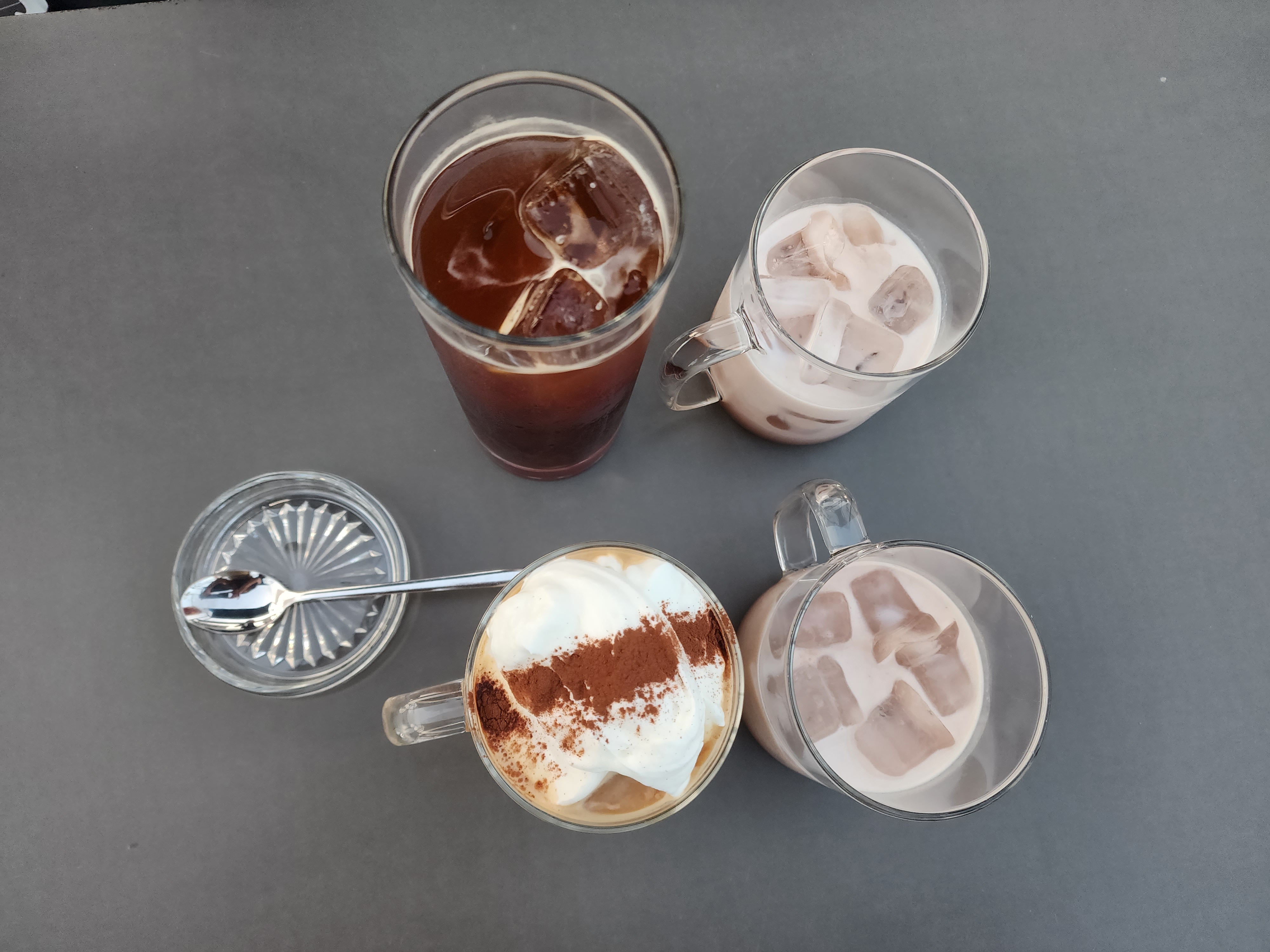 아메리카노, 크림라떼, 초콜릿라떼