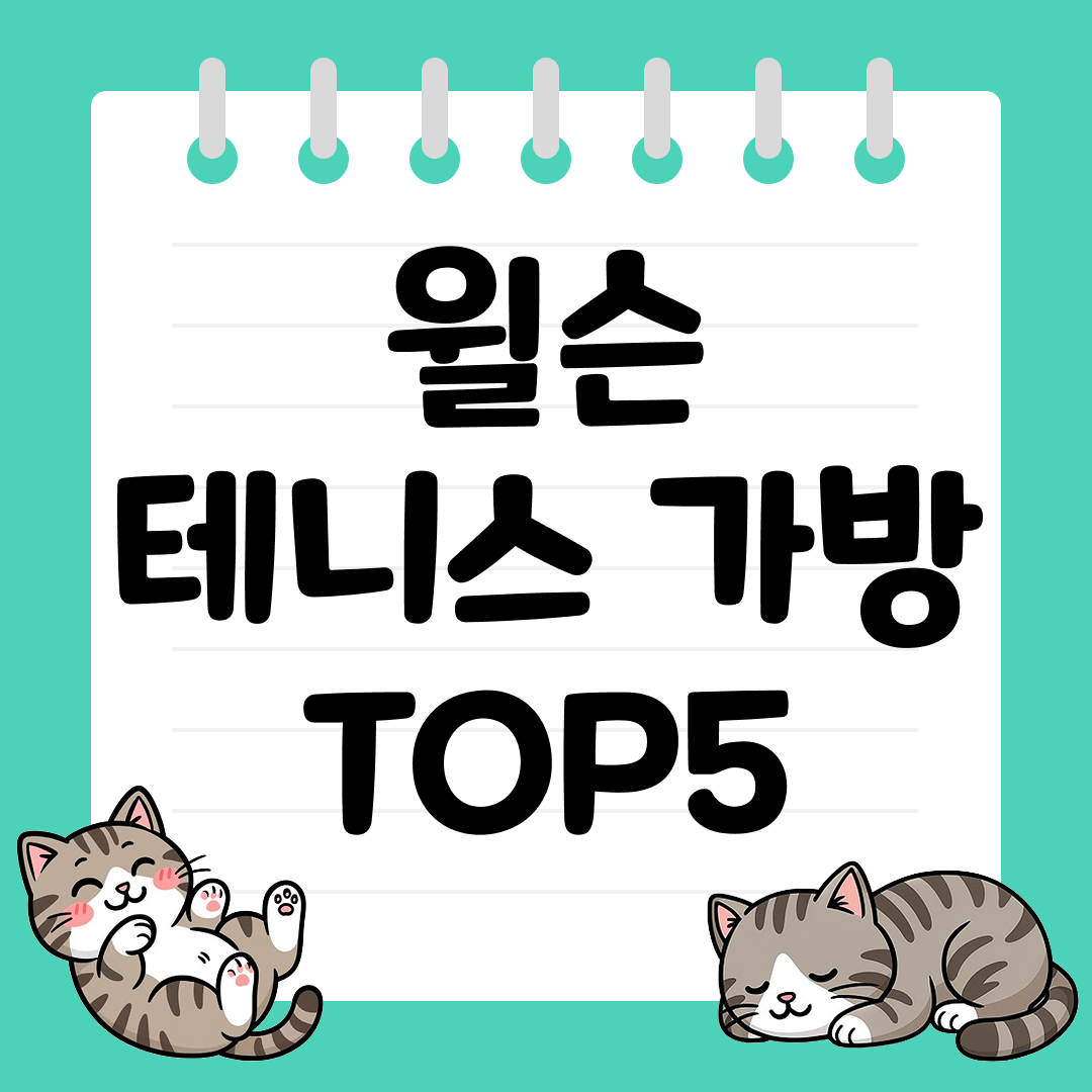 가벼움과 내구성의 밸런스, 윌슨 테니스 가방 추천 TOP5