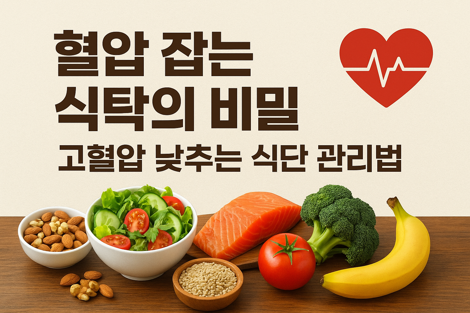 혈압 잡는 식탁의 비밀, 약 없이도 10mmHg 낮추는 식단 관리법