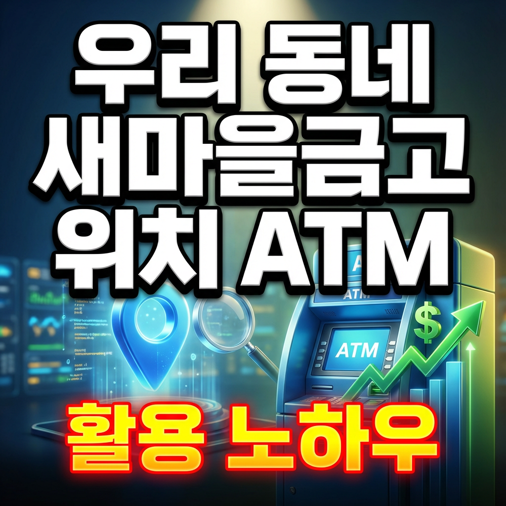 우리 동네 새마을금고 위치 ATM 활용 노하우