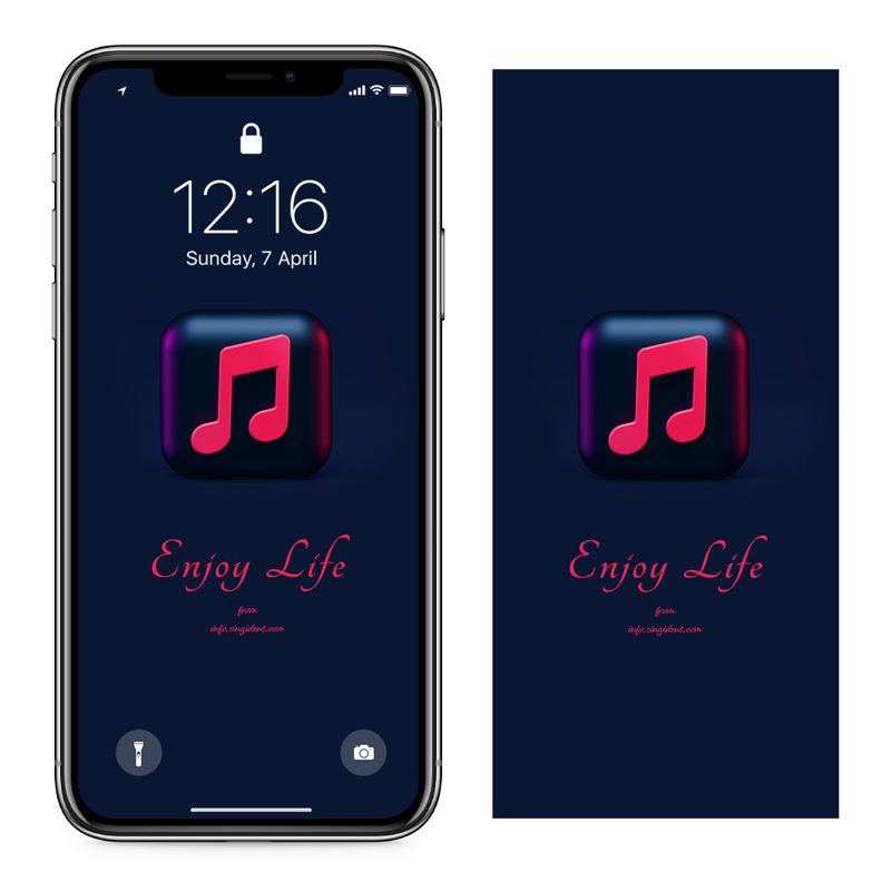 09 뮤직아이콘 C - Enjoy Life 아이폰어두운배경화면