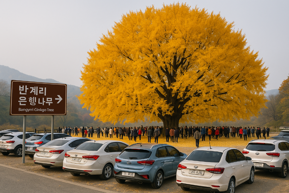원주 반계리 은행나무 황금빛 절정 언제? 실시간 현황과 주차팁