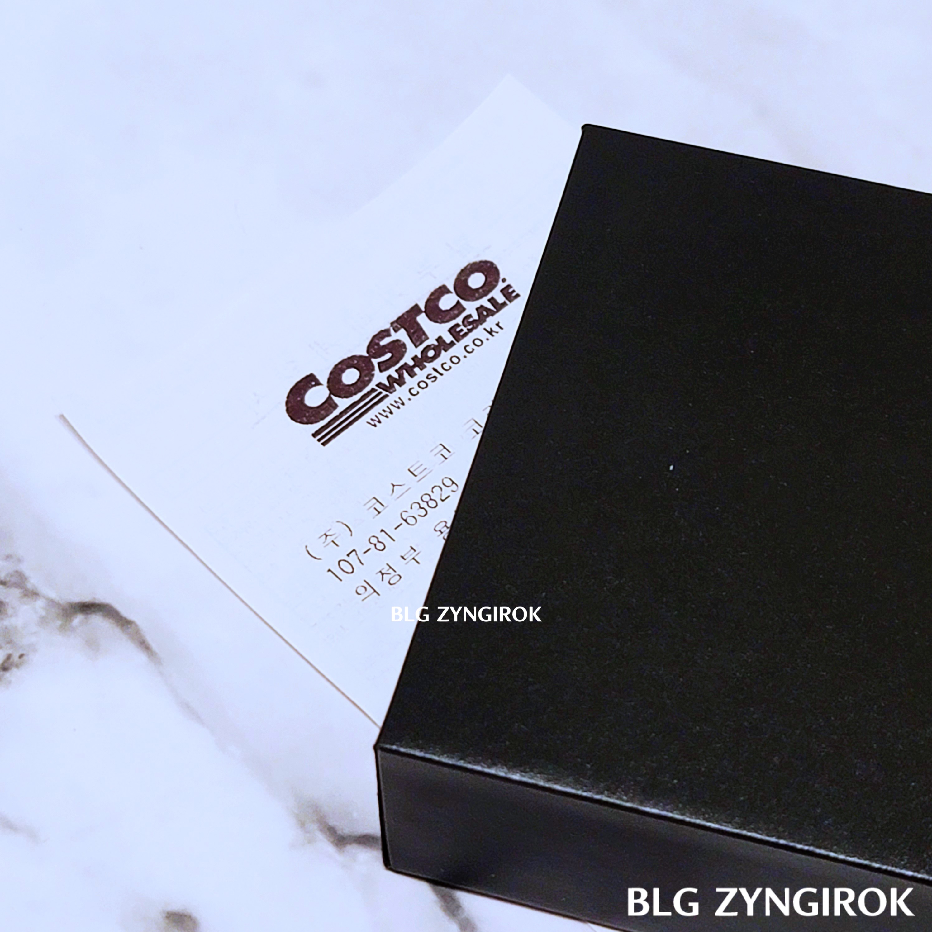 코스트코-영수증-위에-갤럭시-상자가-놓여있는-모습이다.