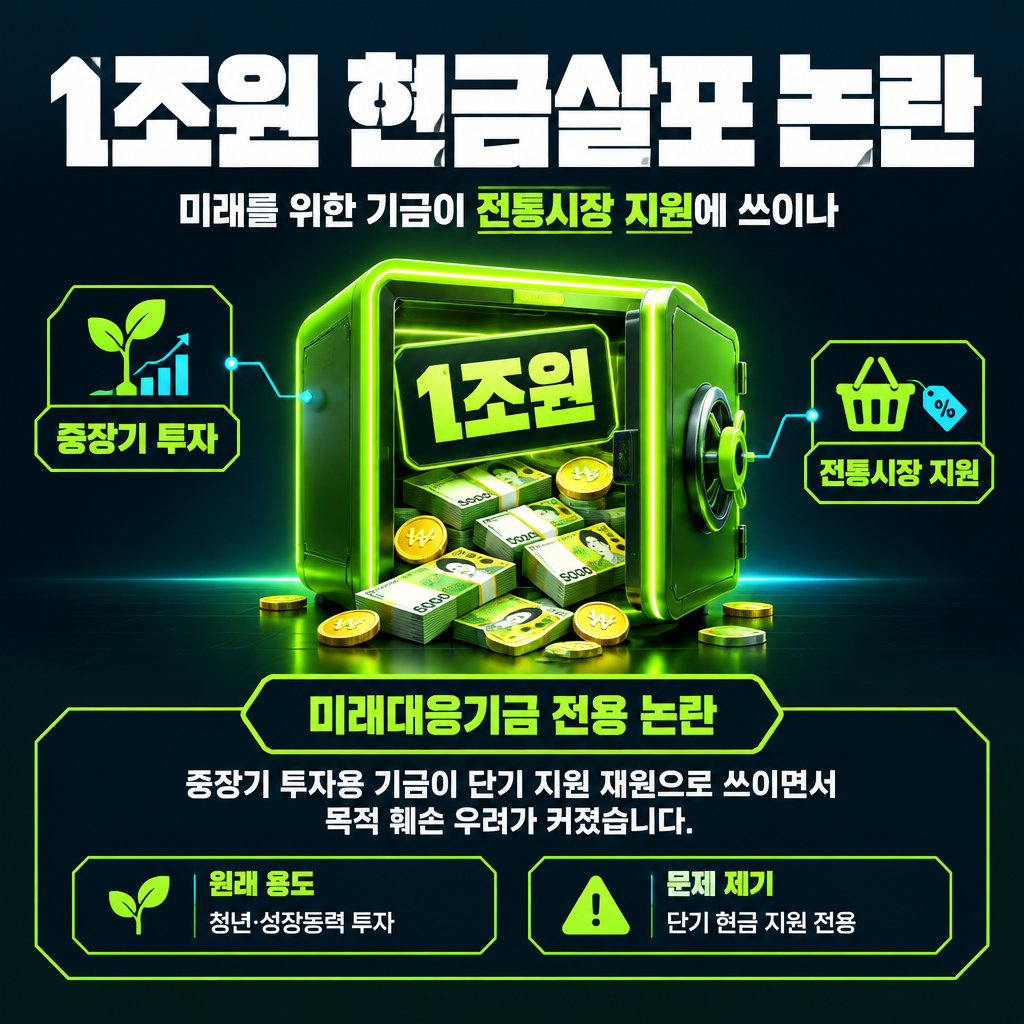 1조원 현금살포 논란