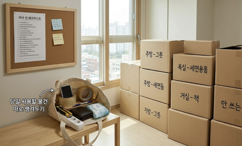 이사 전 짐 정리