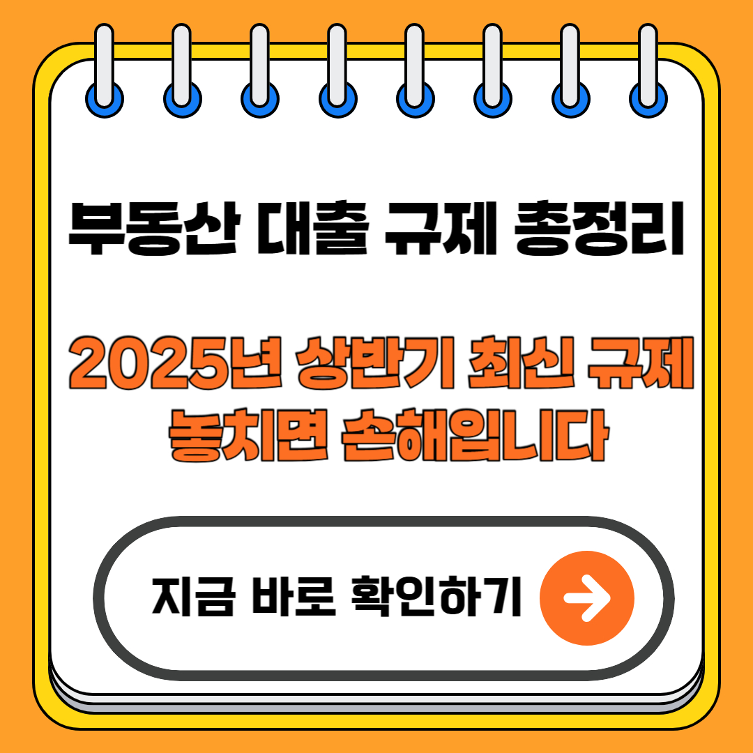 부동산 대출 규제 총정리