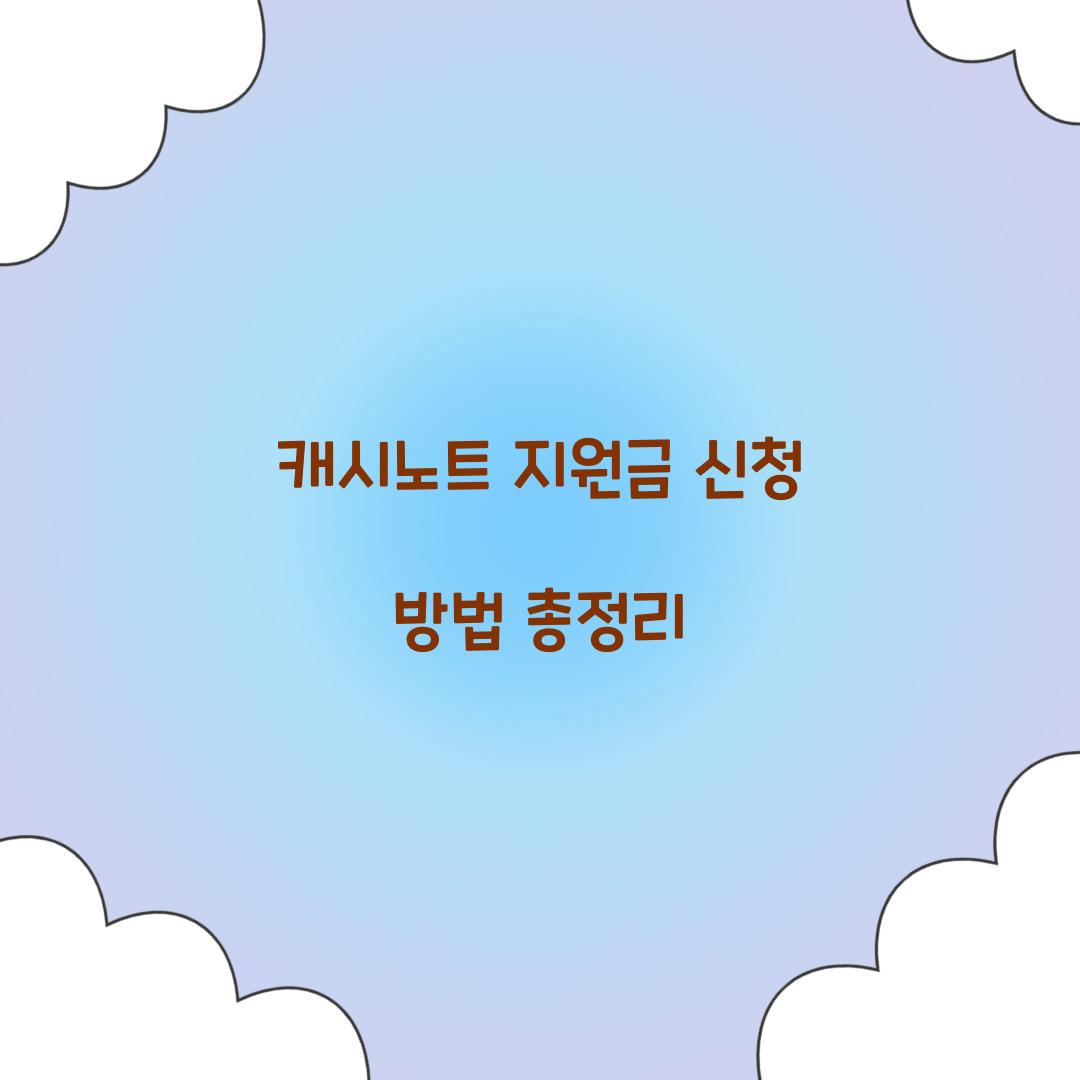 캐시노트 지원금