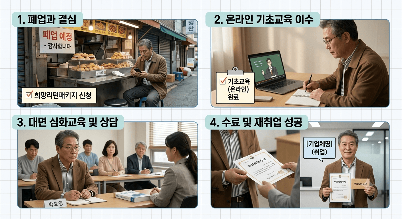 재기 취업교육과정을 통해 성공하는 과정