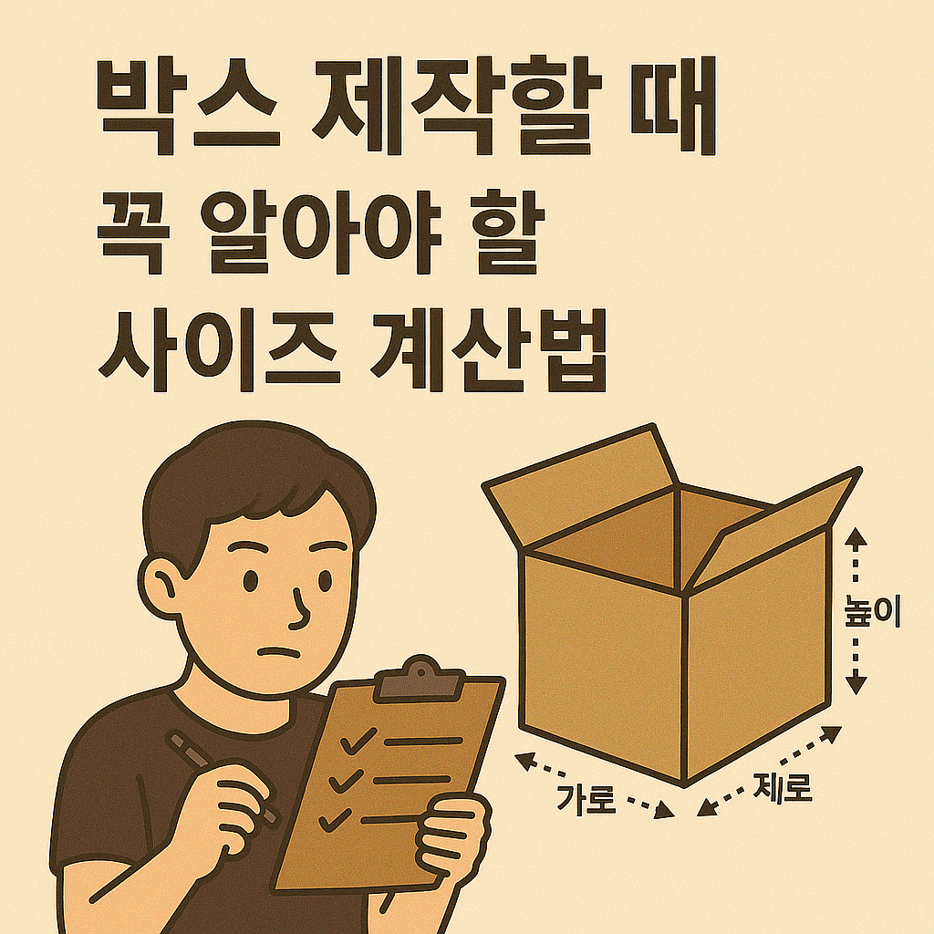 박스 제작할 때 꼭 알아야 할 사이즈 계산법