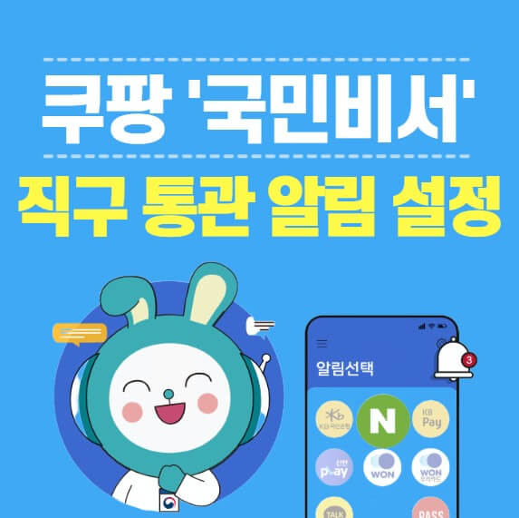 국민비서 쿠팡 직구 통관 알림
